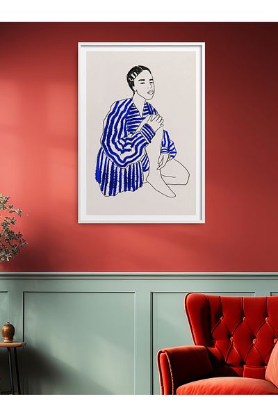 HOMEPACK Pictură de femeie cu un singur cadru Pictură poster modernă TK/403