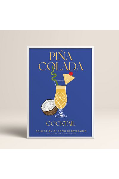 HOMEPACK Pictură din seria Cocktail cu un singur cadru Pictură poster modernă TK/410