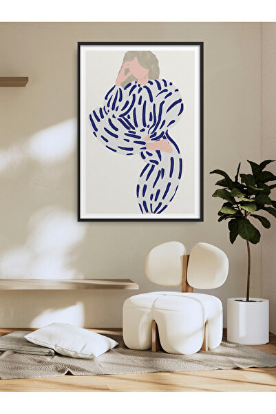 HOMEPACK Single Framed Woman Painting Modern Poster Painting Tk/405