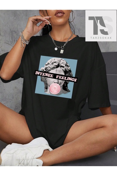 Tarzsokak Coolane Γραφικό μπλουζάκι με φιγούρες και σλόγκαν, με ανοιχτούς ώμους