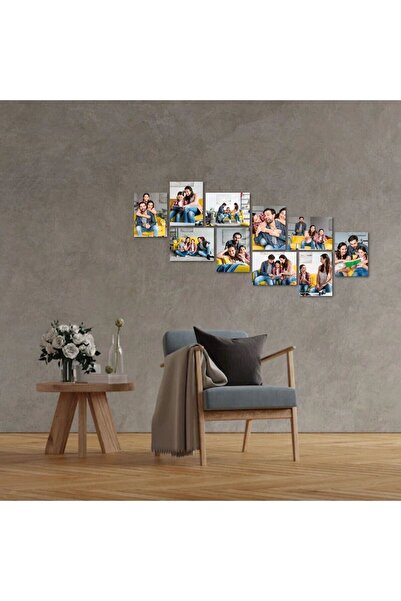 Personalized 13.5x18 Cm 10-Piece Family Photo Wooden Table Set