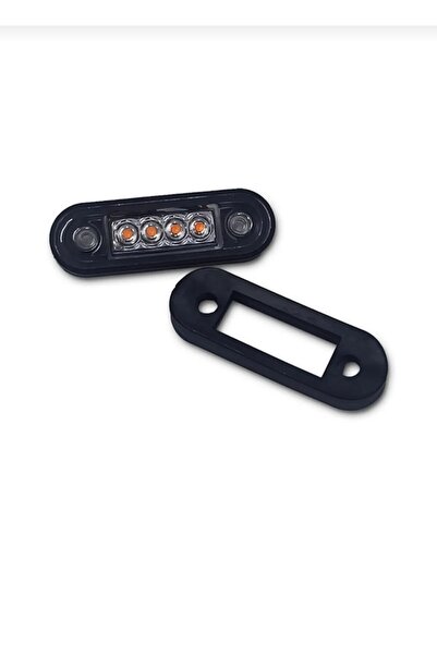 POLATLI OTO AKSESUAR 4 Ledli Dış Camı Beyaz Yanışı Sarı Flintstones Led Lamba Sarı Renk 12v-24v BAD238B