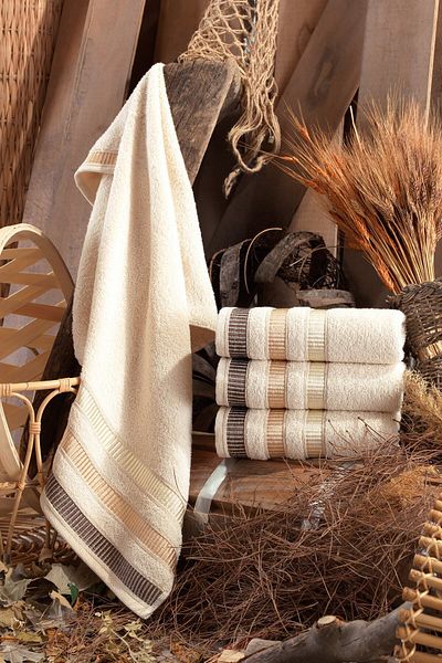BİNNUR HOME Φυσική Αντιβακτηριδιακή Πετσέτα Χεριών και Προσώπου 50x90 cm 4-συσκευασία