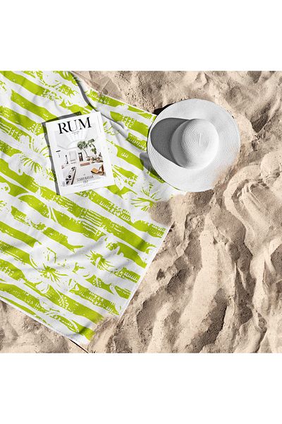 The Lucid Lab Πετσέτα παραλίας Lime Hawai - Microfiber