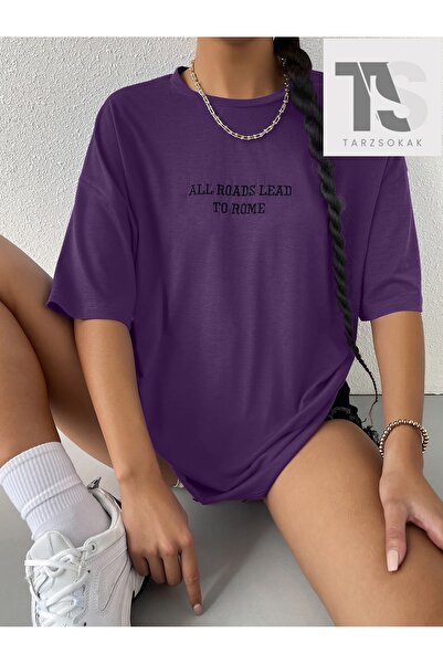 Tarzsokak Tricou brodat cu slogan Damla Omuz