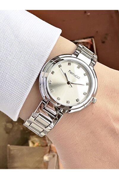 Ferrucci ساعة يد نسائية بسلك معدني