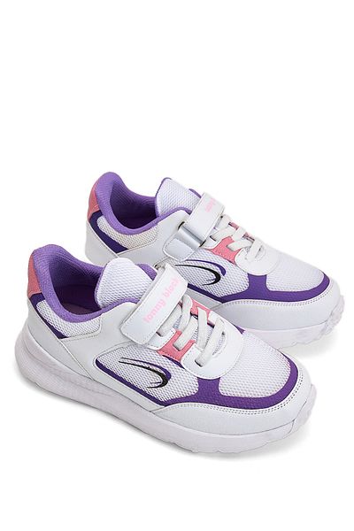 Tonny Black Unisex Copii Alb Liliac Faylon Talpă Velcro Pantofi Copii