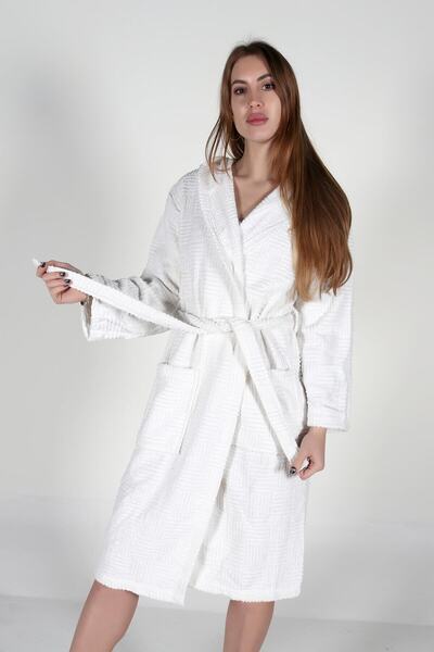 BİNNUR HOME Sofia - Extra Soft, Modern and Special Design Cotton Hooded Bathrobe