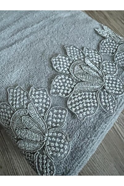 Çeyiz Bahçesi набір з двох рушників кремово-сірого кольору