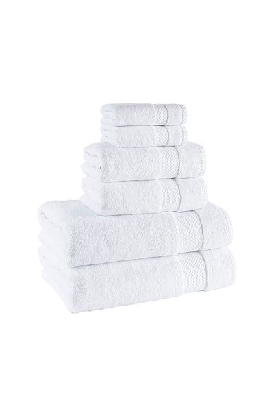 MK HAVLU Luxury Towel Set I Luxury Towel Set I 100% Cotton I 600gsm I 2x Bathroom 2x Hand Towels (hair Towel) 2x H