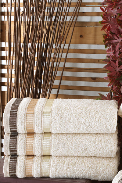 BİNNUR HOME Natural 50X90 cm Set of 6 Hand and Face Towels