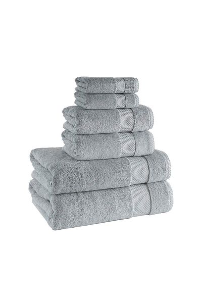 MK HAVLU Luxury Towel Set I Luxury Towel Set I 100% Cotton I 600gsm I 2x Bathroom 2x Hand Towels (hair Towel) 2x H