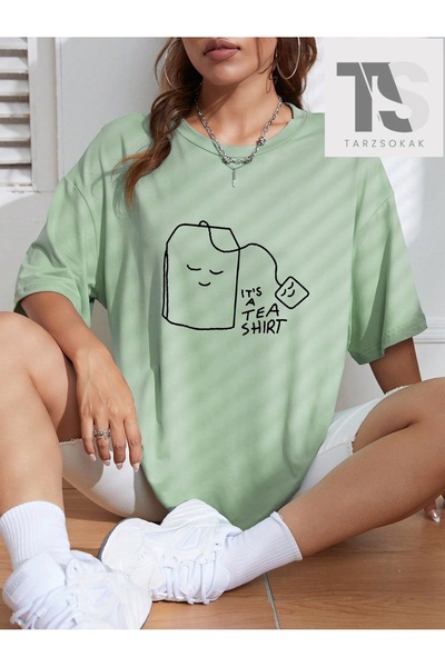 Tarzsokak Tricou cu umăr căzut cu desene animate