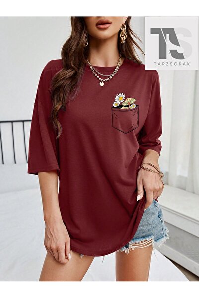 Tarzsokak Tricou cu umăr fără umăr cu imprimeu floral