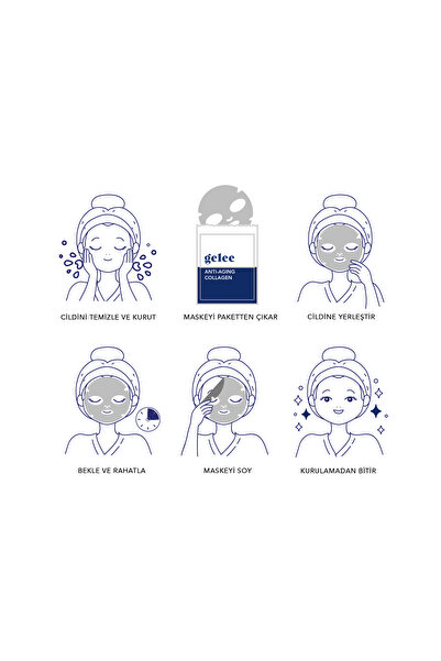 gelee Face Mask Anti-Aging Collagen  Nemlendirici Yüz Maskesi