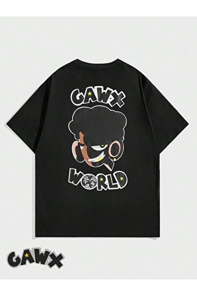 Tarzsokak Tricou cu desene animate și grafică cu litere GAWX