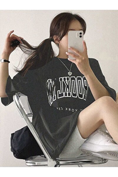 Tarzsokak Tricou cu mânecă scurtă cu design cu litere imprimate