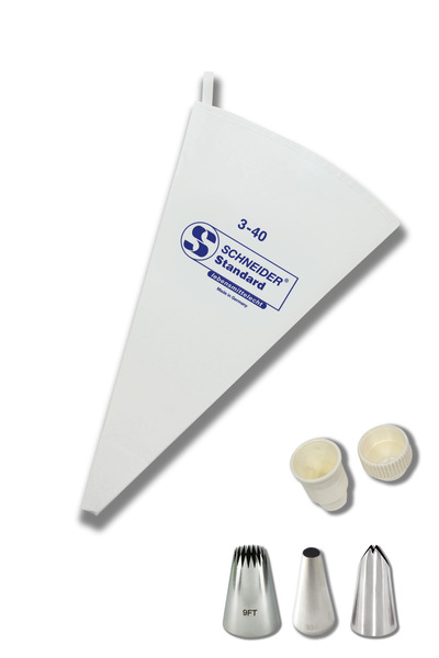 PASTRY PLANET Schneider Bez Krema Sıkma Torbası & Duy Anahtarı & 3 Adet Dekor...