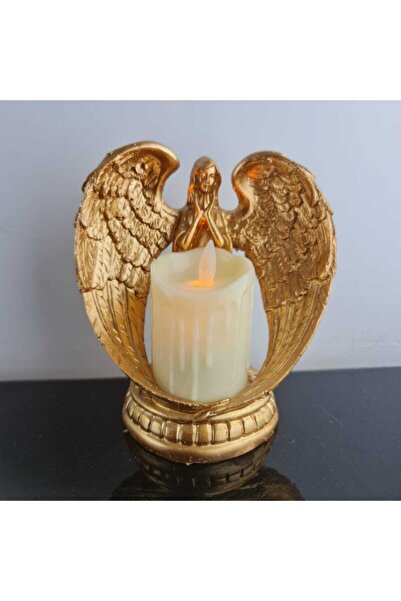 TEVFİK GÜNDAY DEKORASYON Günday Kadın Melek Mumluk Altın Warak