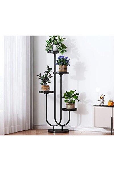 larissa design Saksılık Metal Siyah