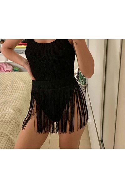 nuriçgiyim Skirt with tassel bikini top