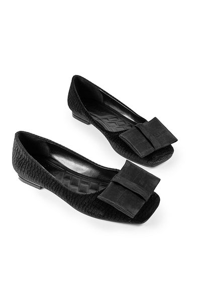 ANTEPSEPETİ PANTOFI DE BALERINA DE CATIFEA NEGRA