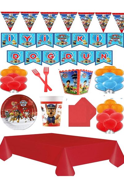 parti Paw Petrol 8 Person Birthday Set