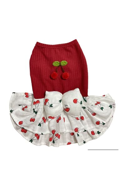 GedyCo Cherry Red Dress for Small Breed Dog