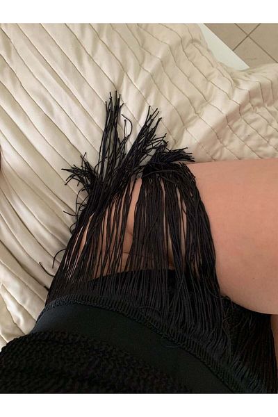 nuriçgiyim Skirt with tassel bikini top