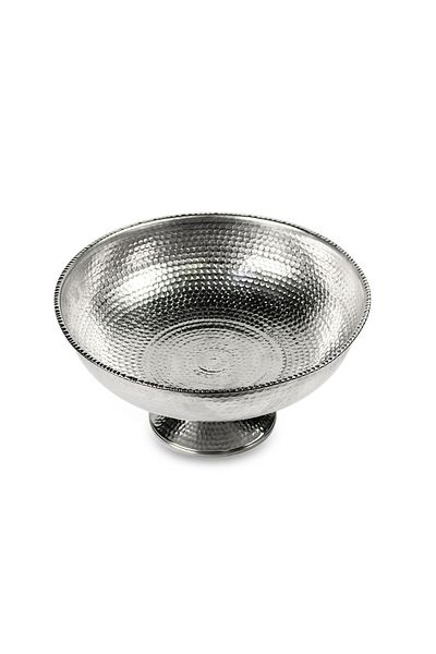 ANTEPSEPETİ Copper Fruit Bowl with Silver Plated Legs 27CM