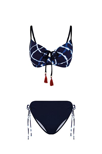 Bonesta Batik Desenli Balenli Bikini Takımı