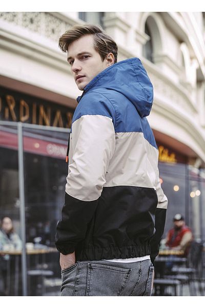highlevel 3-Colored, Partial Hooded and Water-Resistant Seasonal Coat