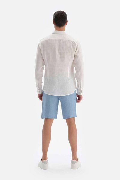 Dagi Indigoblaue Leinenshorts