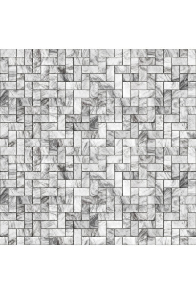 Dekoros Gri Tuğla Desenli Yapışkanlı Folyo, Masa Dolap Raf Tezgah Arası Kaplama Folyosu 45x500cm 0348