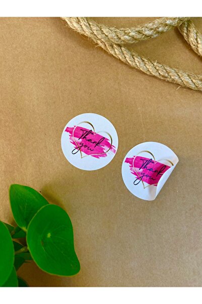 SGSPACK Thank You-Kalp Yuvarlak Sticker (4x4) 100 Adet