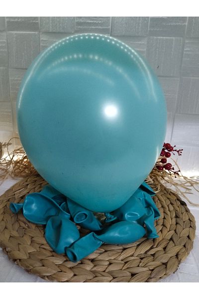 Deniz Party Store Metallic Turquoise 12 Inch Balloon 10 Pieces