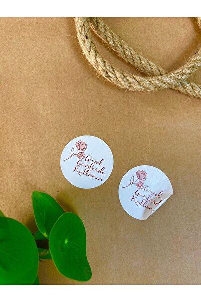 SGSPACK Güzel Günlerde Kullanın Etiketi Yuvarlak Sticker (4X4) 100 Adet