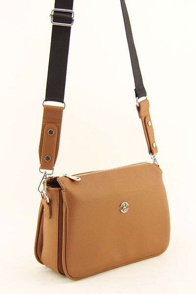HNB Women's Tan Multi-Eye Daily Crossbody Bag