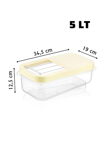 Open Home Concept Multibox 5 Lt Multi-Purpose Food Container with Easy Sliding Lid, Pulses etc. Storage Container
