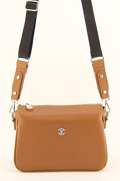 HNB Women's Tan Multi-Eye Daily Crossbody Bag
