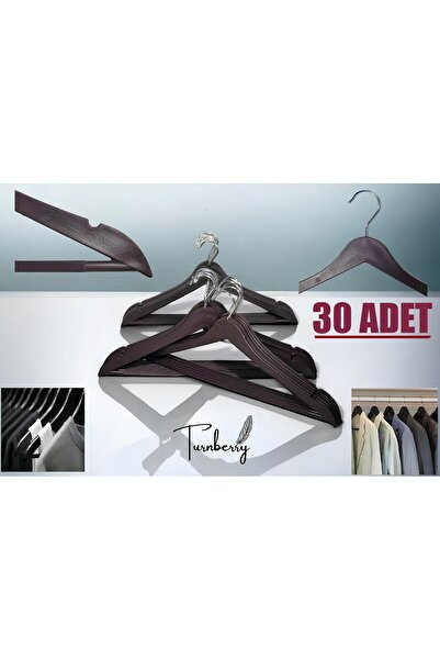 Turnberry شماعات ملابس ذات مظهر خشبي مع 30 رأسًا دوارًا