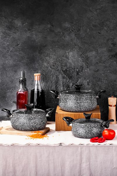 Taç Ultra Granite 3-Piece Casserole Set