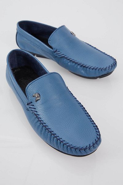 Tonny Black Loafer albastru confortabil din piele naturală pentru bărbați