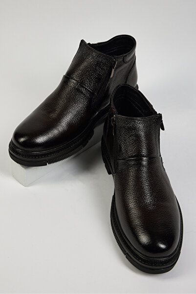 Tonny Black Ανδρικές μαύρες μαύρες μαύρες μπότες με άνετη εφαρμογή από γνήσιο δέρμα ανδρικές μπότες με φερμουάρ