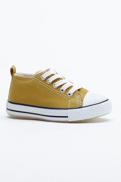 Tonny Black Children's Unisex Mustard Luminous Lace-Up Sports Shoes Tb998