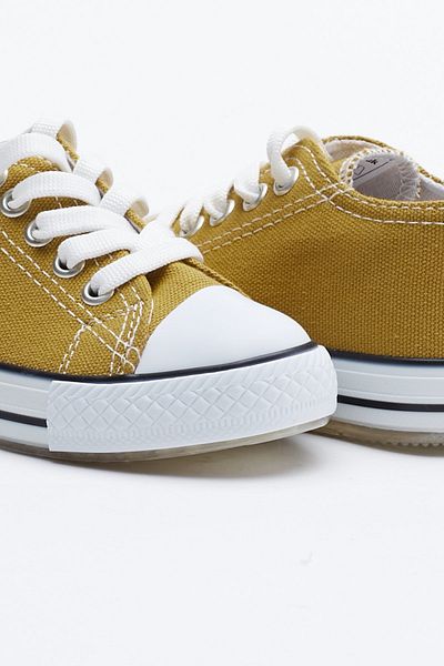 Tonny Black Children's Unisex Mustard Luminous Lace-Up Sports Shoes Tb998