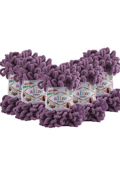 Alize 6 Puffy Lavender Blankets - 90X90 for Baby 437