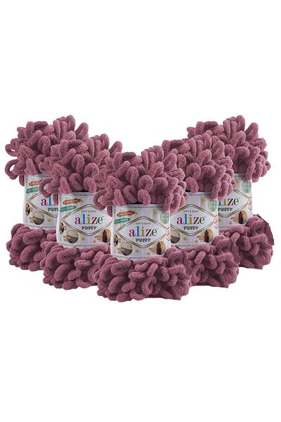 Alize 6 Τεμάχια Puffy Rose για Βρεφική Κουβέρτα 90x90 28