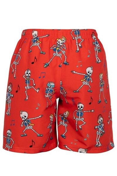 Kom Skull Pattern Kids Swim Shorts