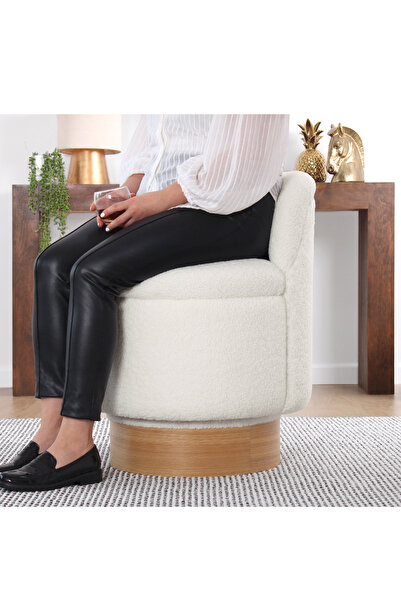 Lorencehome Belish Dönen Teddy Puf